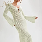 crochet maxi dress